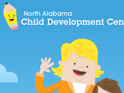 North Alabama Child Development Center coaches loupe colorful fun illustration kids