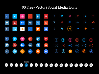 90 Free (Vector) Social Media Icons