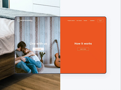 Accommodation.co.uk interaction concept animation branding design interaction landing ui ux web website