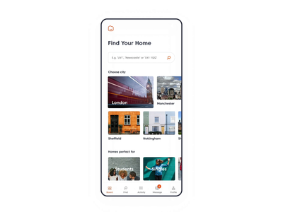 Property search app animation app app design application design ui ux website