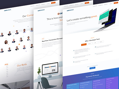 CardConnect page redesign gradient landing product page ui ux web website