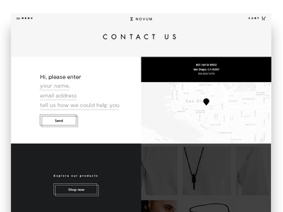 Contact page clean design minimal ui ux webdesign website