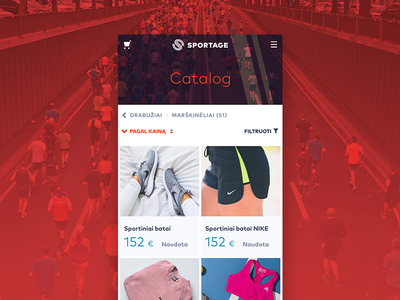 Product list page ecommerce eshop mobile sport sportswear ui ux