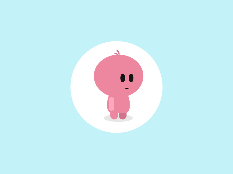 Pinky Jump after effects animation 2d character cute flat illustrator jump nolte pinky simple