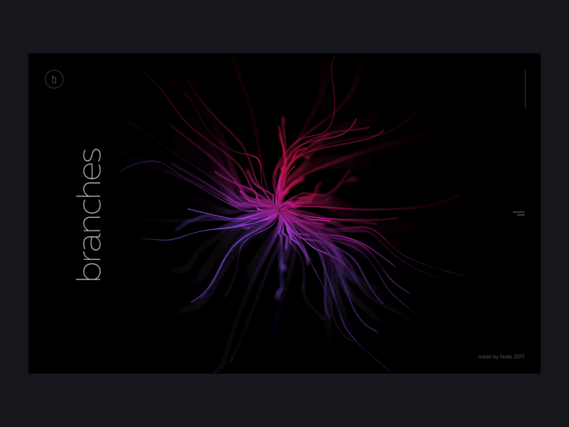 Branches 3d branches expansion layout nolte organic particles vibrant