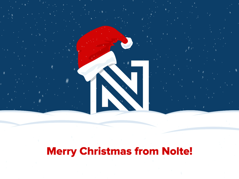 Merry Christmas from Nolte 2s animation cap christmas merry nolte santa snow xmas
