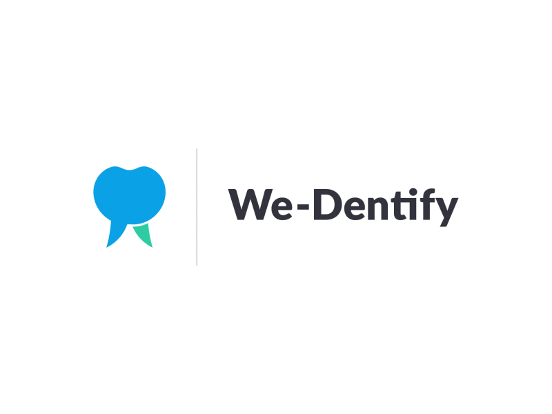 We-Dentify 2d animation dental flat logo medical teeth tooth we dentify