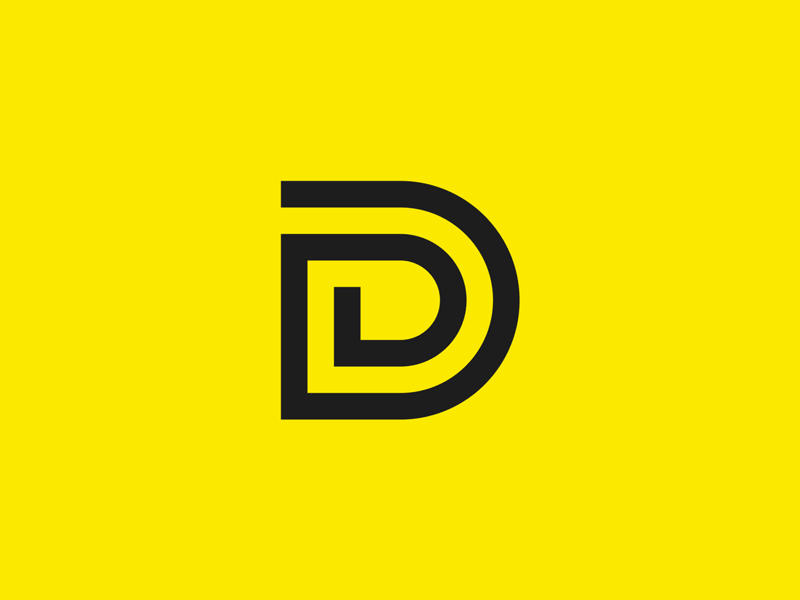 Domality Logo animation construction flat grid logo outline