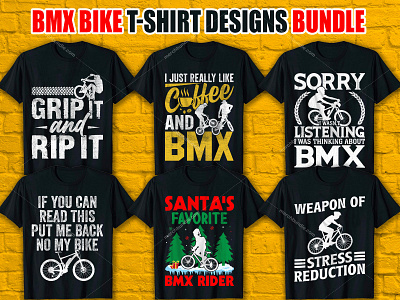 BMX Bike T-Shirt Designs Bundle