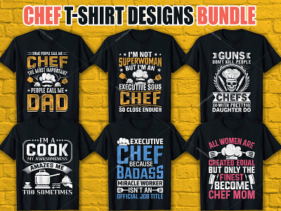 CHEF T-Shirt Designs Bundle