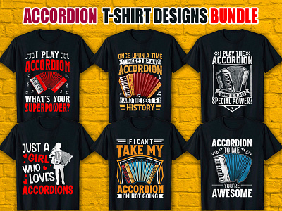 ACCORDION T-Shirt Designs Bundle