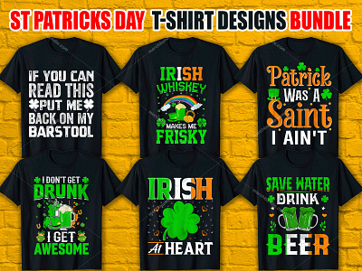 St Patricks Day T-Shirt Designs Bundle