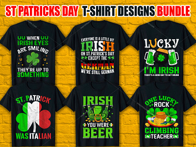 St Patricks Day T-Shirt Designs Bundle