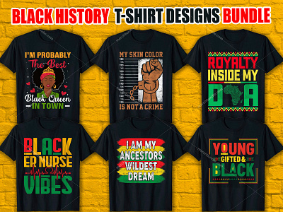 BLACK HISTORY T-Shirt Designs Bundle