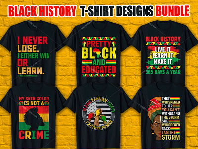 BLACK HISTORY T-Shirt Designs Bundle