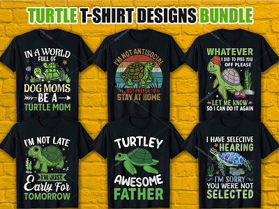 TURTLE T-Shirt Design Bundle