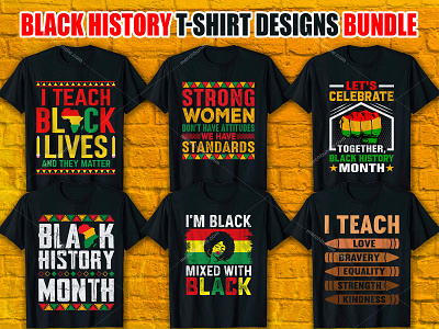 BLACK HISTORY T-Shirt Designs Bundle