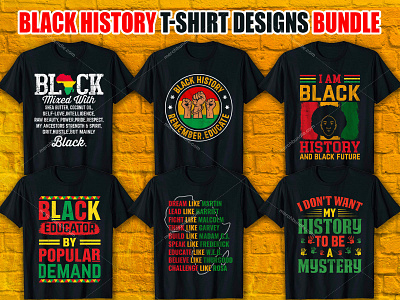 BLACK HISTORY T-Shirt Designs Bundle how to design a tshirt