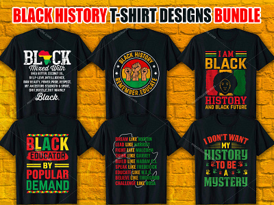 BLACK HISTORY T-Shirt Designs Bundle