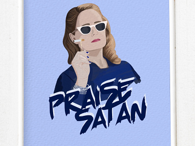 Praise Satan for Auntie Z artist blonde cartoon design fashion gothic illustration procreate satan
