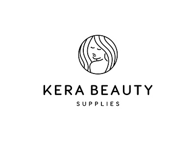Kera Beauty beauty beauty brand beauty logo brand branding clean design glam hair logo vector woman