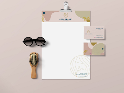 Kera Beauty beauty beauty brand beauty logo branding clean design earthy glam hair identity identity branding identity design logo