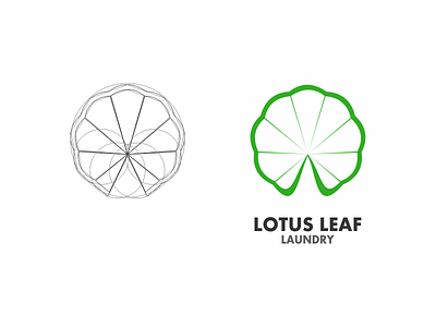 Lotus Leaf clean design green icon laundry leaf logo lotus