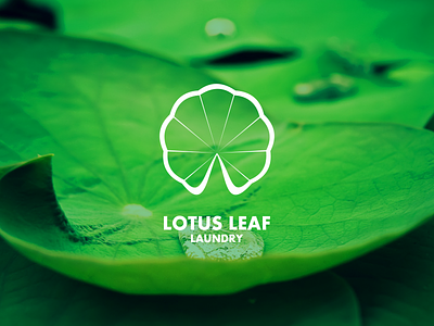 Lotus Leaf 2 clean design green icon laundry leaf logo lotus