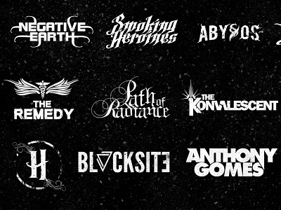 Band Logo : 6 logos from 2015-2021 band band logo branding design dj heavy metal illustration logo logo design metal music rock vector