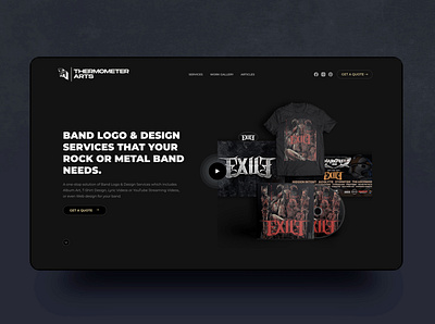 Thermometer Arts - Website Design & Development agency website dark mode dark theme dark website music website ui ui ux uiux ux web design website website design
