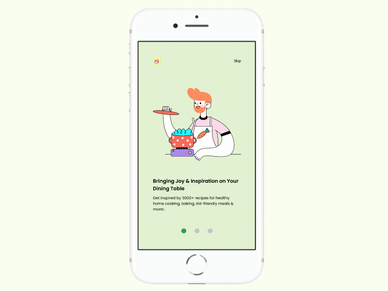 Onboarding for Recipes & Cooking App to Increase Sign Up