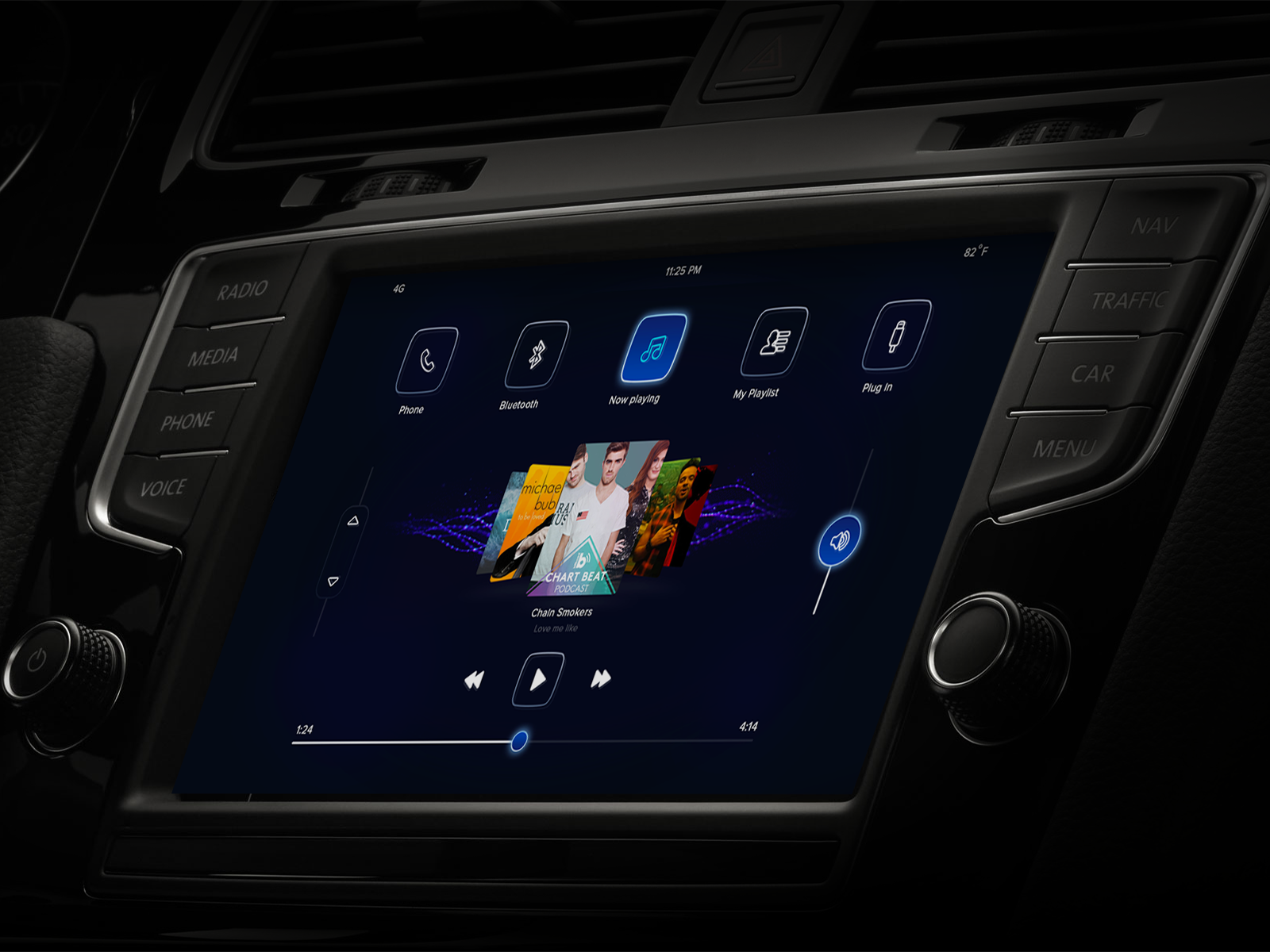 Car dashboard media player by Anandu 👨🏼‍🎨 on Dribbble