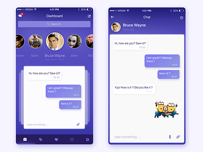 Chat Preview by Anandu 👨🏼‍🎨 on Dribbble