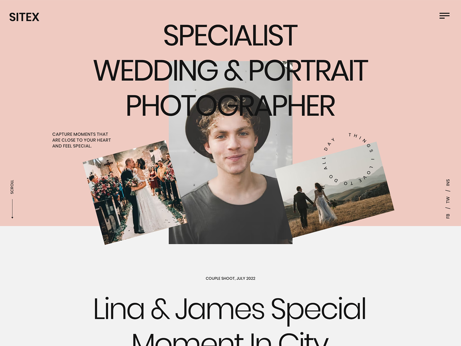 Photographer Website Design Layout by Graphitivity on Dribbble
