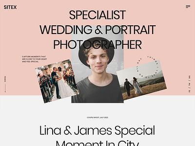 Photographer Website Design Layout