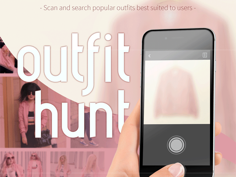 APP Concept Animation app outfit pink scan scaning ui