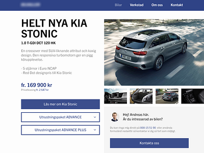 WIP desktop start page big type car figma grid layout responsive typography web website