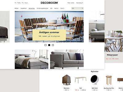 Decoroom design ecommerce furniture layout mockup ui user interface web