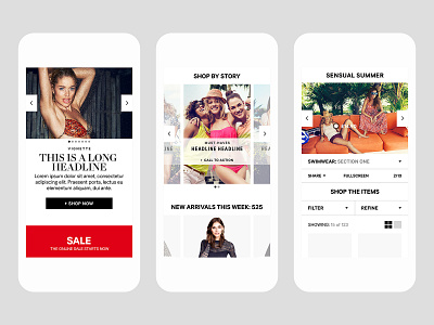 H&M android app design ecommerce ios layout ui user experience user interface ux