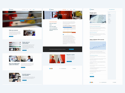 Blueprint design layout marketing site ui user interface web
