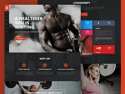 Barbell Anthropology clean costarica dark design fitness flat flat design gym sports typography ui user interface web design website workout