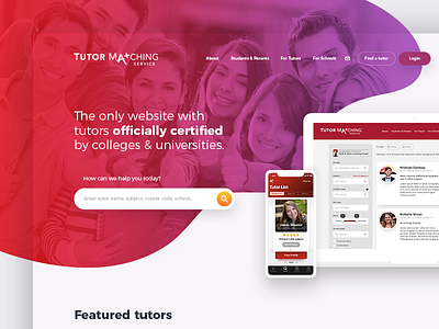 TMS Website Redesign cards costarica gradient illustration students teacher web web design website