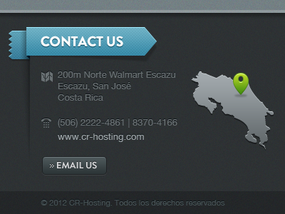 Contact Us Footer clean contact footer map marker noise ribbon texture