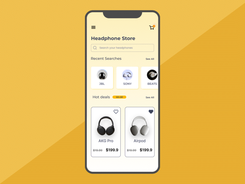 Headphone Store Motion UI