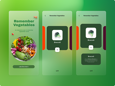 Remember Vegetables App app branding design graphic design ui ux web design