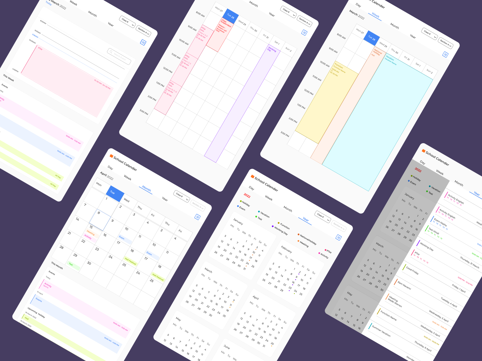 School Calendar by Prince S on Dribbble