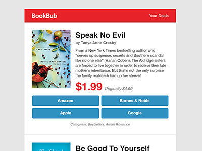 BookBub - Daily Deals Email design email