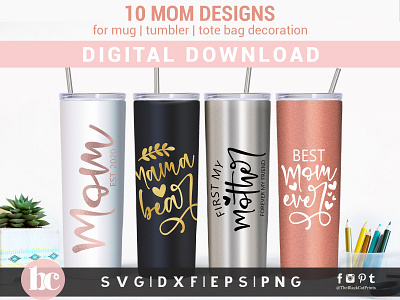 Mom Quotes Bundle For Tumbler Mug Decoration