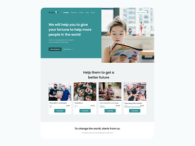 Berbagive - Charity App Landing Page charity charity app design landing page ui uiux