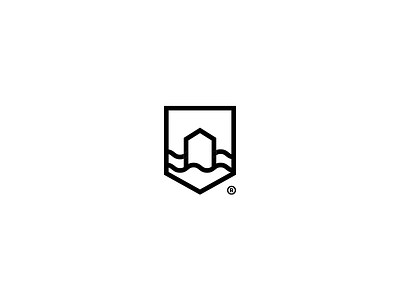 Waterhouse logo brand branding house illustration logo logofolio mark minimal shield simple symbol water waterhouse